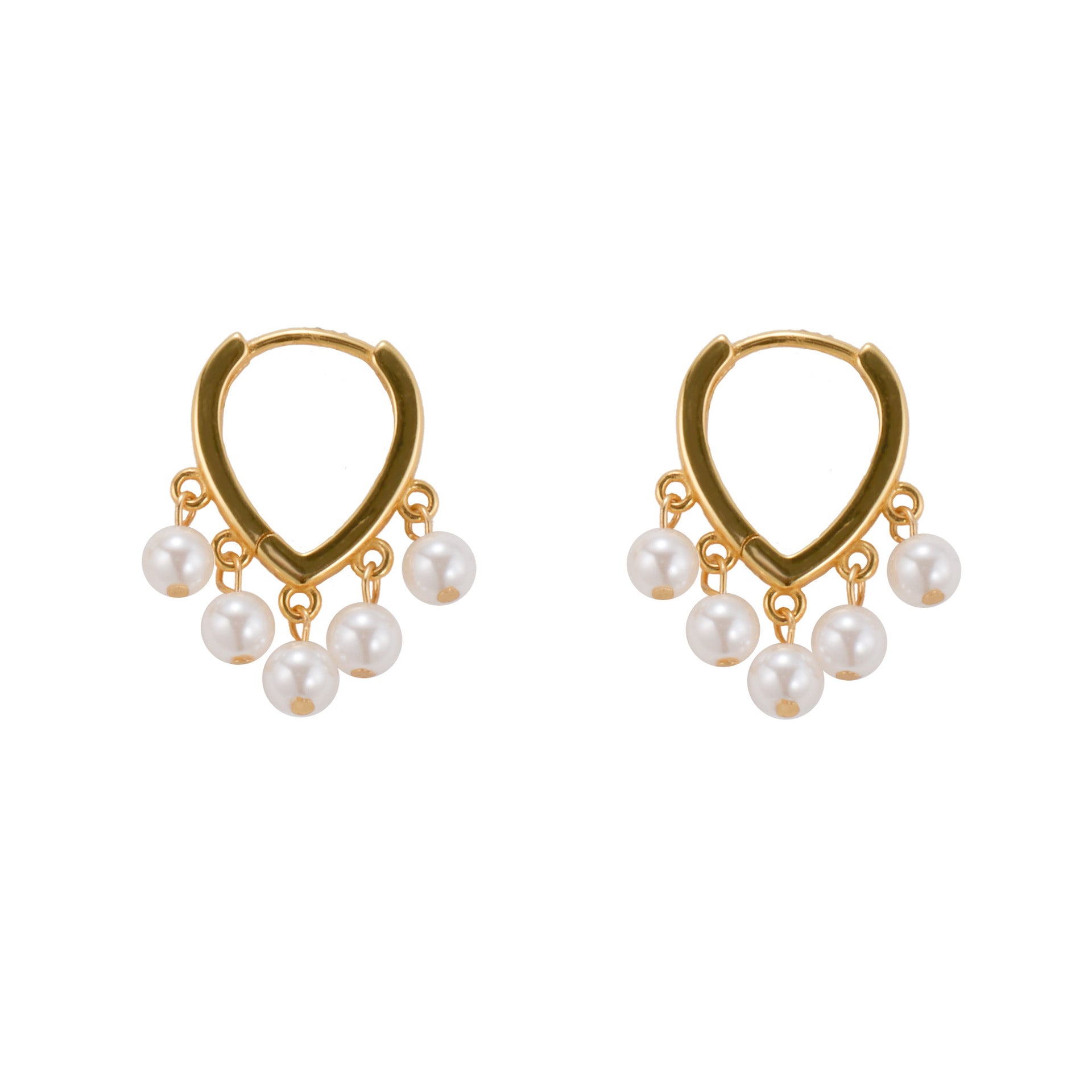 Pearl, Hoop earrings