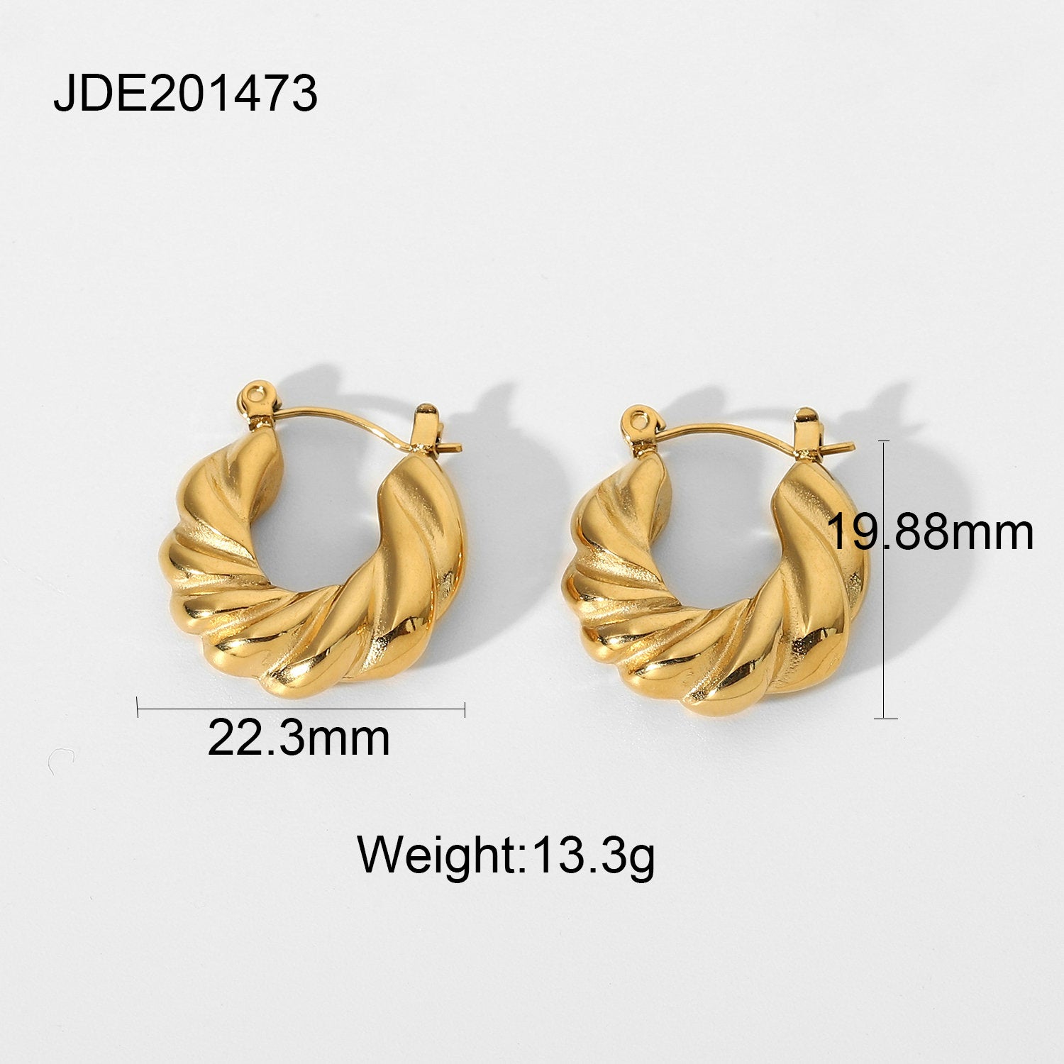 18k Gold Hypoallergenic Earrings